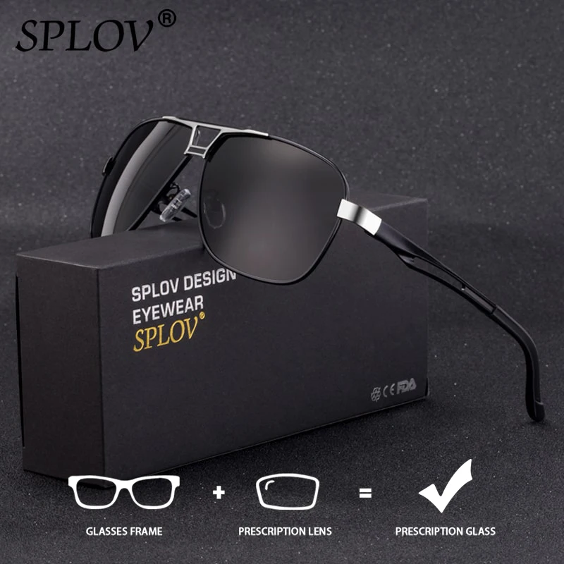 

Солнцезащитные очки SPLOV по индивидуальному заказу для мужчин и женщин, модные индивидуальные поляризационные прогрессивные линзы, очки по рецепту