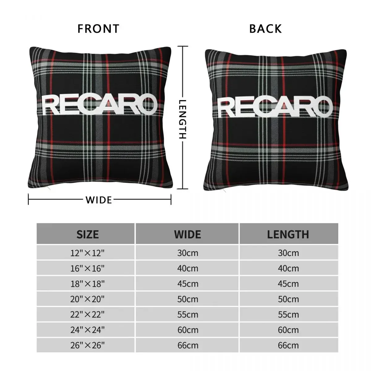 Recaros Pillowcase Printing Polyester Cushion Cover Decorations Throw Pillow Case Cover Home Zipper 45*45cm