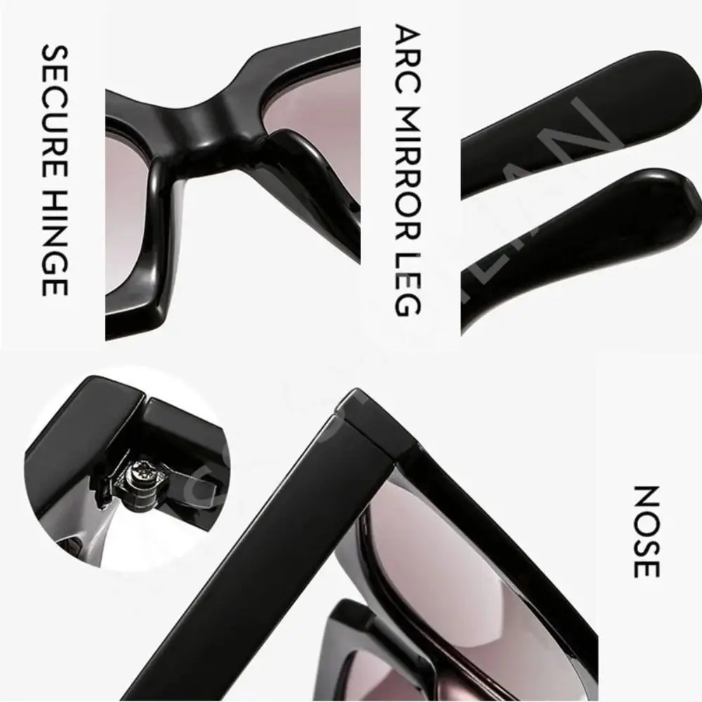 Neue Fashion Square Sonnenbrille Retro Frauen Männer Große Rahmen Brillen Straße Fotografie Luxus Marke UV400 Brillen