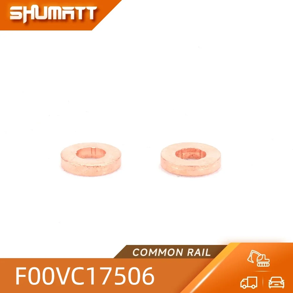 100PCS China Made New High Quality F00VC17506 Dimensions 15x7x3mm Fuel injector Copper Washer With Gears