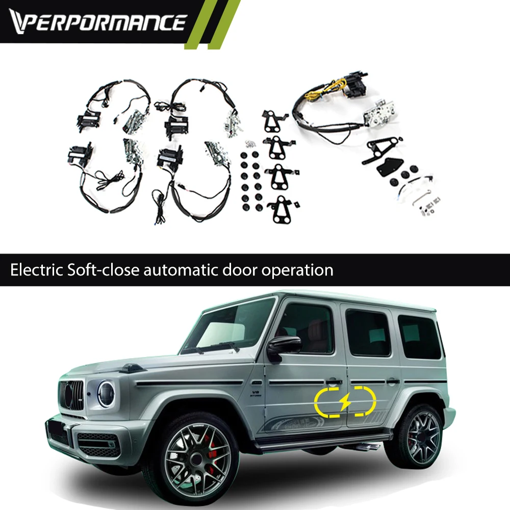 

2019+ G Class W465 W464 Электрическая мягкая закрывающаяся автоматическая работа дверей Электрическая всасывающая дверь 4 боковые двери Задняя дверь Мягкое закрытие