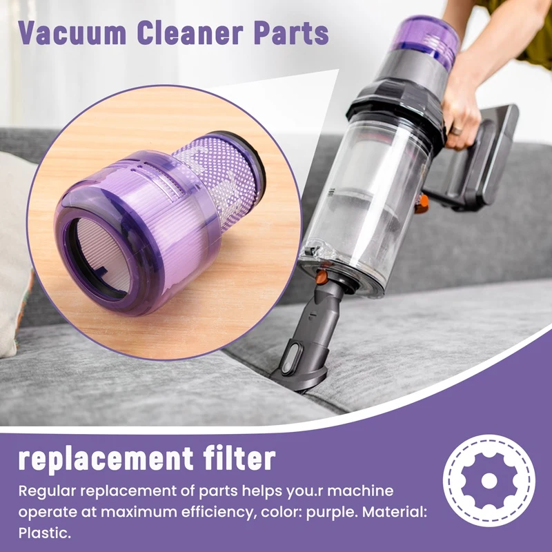 แผ่นกรอง Hepa แบบล้างทําความสะอาดได้สําหรับ Dyson V12 ตรวจจับ Slim Absolute Total Clean เครื่องดูดฝุ่นอะไหล่อุปกรณ์เสริม