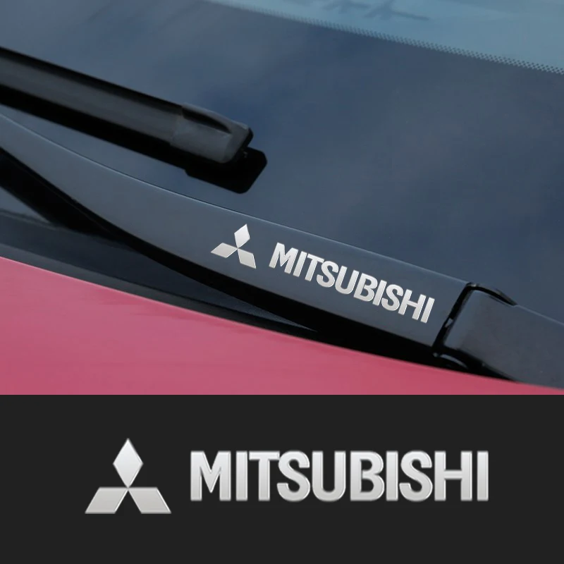 Metal emblem Auto Decor Decals Car Window Wiper Stickers For Mitsubishi ASX LANCER OUTLANDER PAJERO Ralliart Car Styling