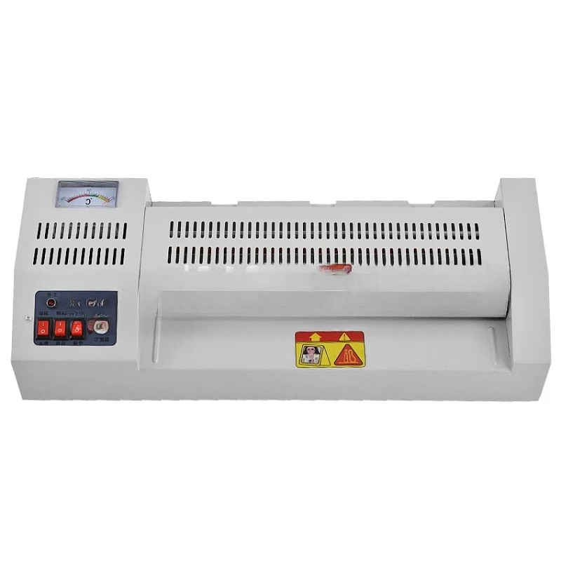 320A1 Level Adjustable Temperature Metal Laminator Hot and Cold A3 Photo A4 Laminating Machine for Office/Home 4 Rollers 320mm