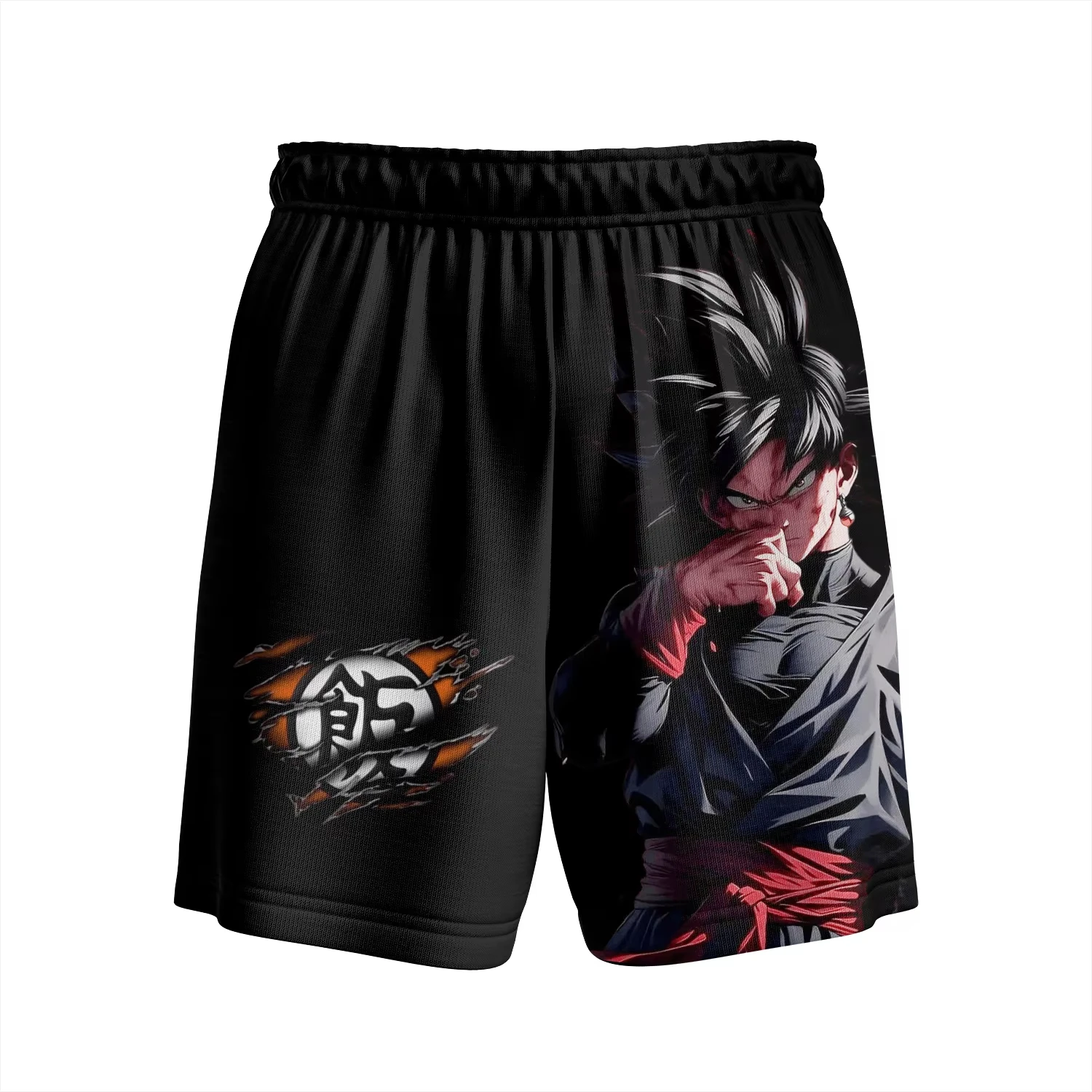 2026 Zomer Dragon Ball Goku Zwart Gedrukte Shorts Heren Retro Klassiek Oversized Ademend Fitness Streetwear Unisex Volwassenen & Kinderen