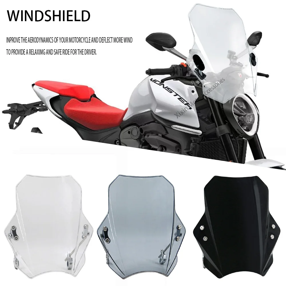 

Для DUCATI MONSTER 937 950 SP модификация мотоцикла, универсальный регулируемый металлический кронштейн для лобового стекла, диаметр трубки 22,25,28 мм