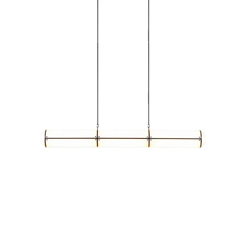Imagem -05 - Candelabro de Tubo Redondo Led Moderno Iluminação Acrílica Interior Minimalista Preto e Dourado Design Italiano Lâmpada Pendurada para Restaurante