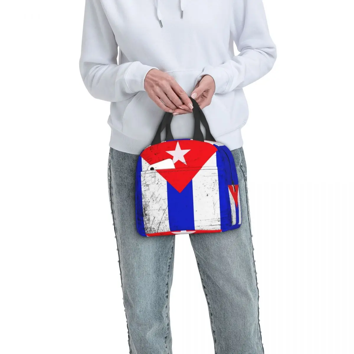 مخصص خمر كوبا العلم علب الاغذية للنساء مانعة للتسرب الكوبي فخور الحرارية برودة الغذاء معزول حقيبة الغداء طالب المدرسة