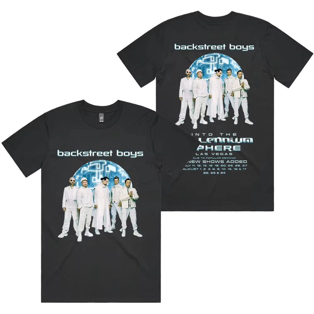 Camiseta Backstreet Boys Into The Millennium Tour 2025, camisetas de manga corta de verano para hombre, camiseta con estampado de banda a la moda, camisetas para mujer
