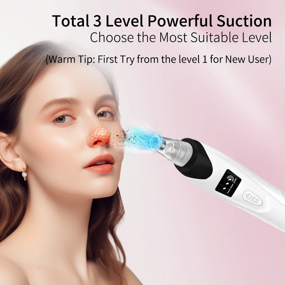 منظف المسام الكهربائي الجديد لعام 2025 ومزيل الرؤوس السوداء - جهاز مكنسة التنظيف العميق للعناية بالوجه وأدوات العناية ببشرة الوجه