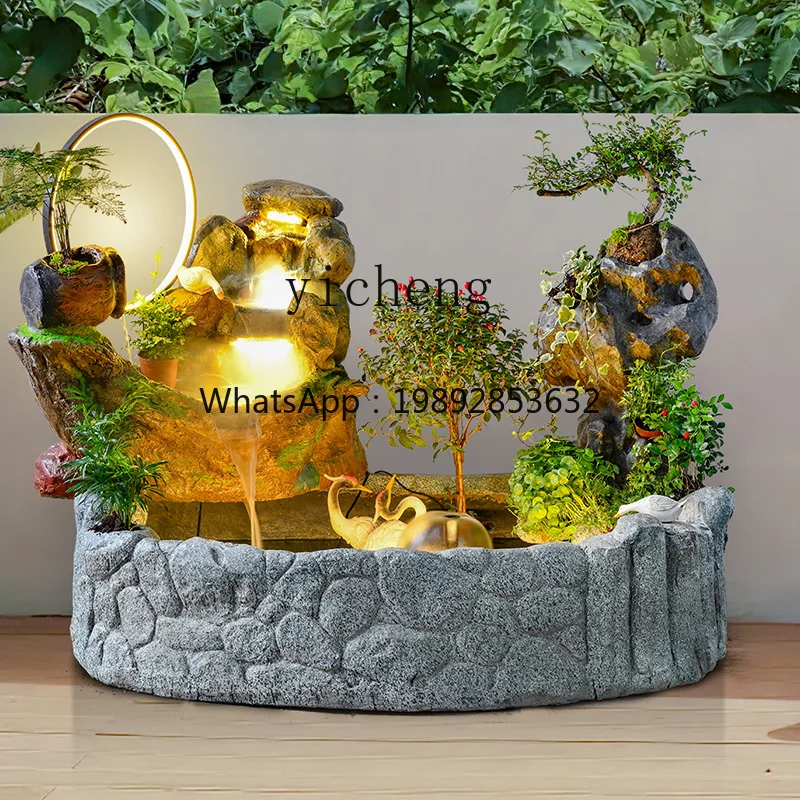 rockery flowing water fountain fish tank circulating water humidifier decoration villa courtyard ornament