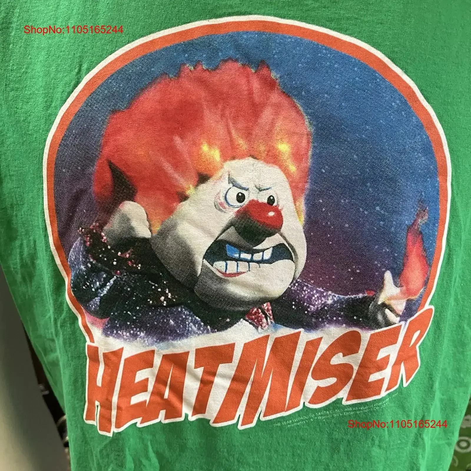 The Year Without Santa Clause Heatmiser Christmas T Shirt XL Green vintage Washed Comfortable Slightly Stretched