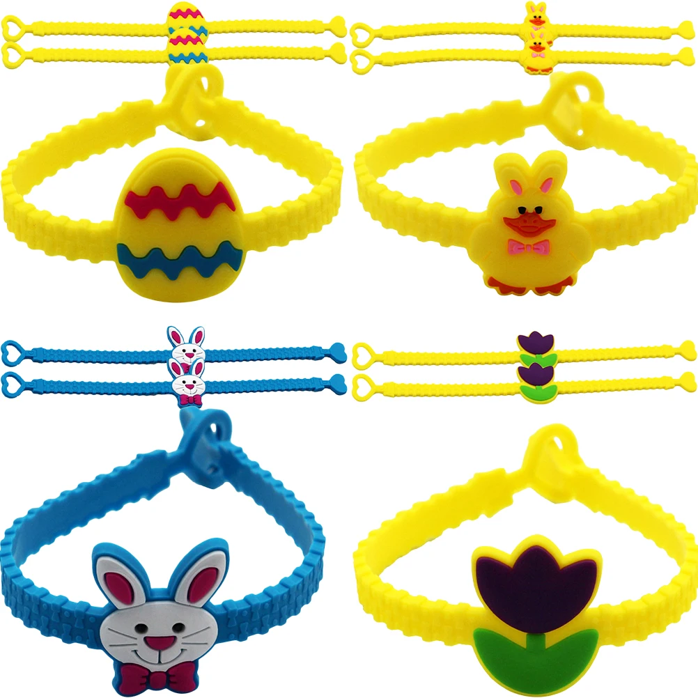 

24pcs Bracelet Comfortable Cartoon Decorative Accessories Fitness Shaping Silicone Sport Wristband Festival Party Gifts