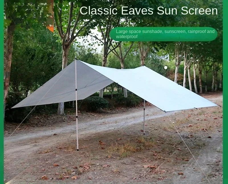 Hexagonal canopy outdoor camping equipment square portable silver canopy camping waterproof sunshade tent