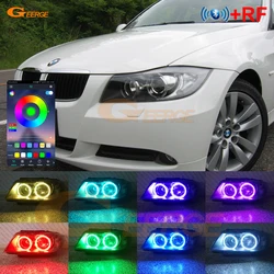 For BMW 3 Series E90 E91 Saloon Touring Pre LCI 2005 - 2007 2008 Bluetooth APP Multi-Color RGB Led Angel Eyes Kit Halo Rings