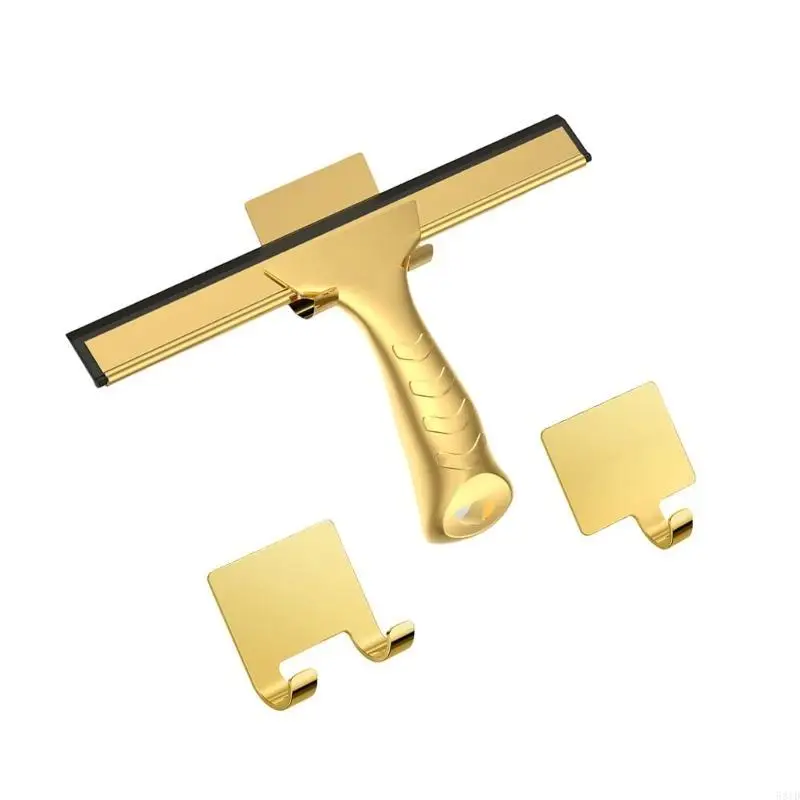 

581D Silicone Shower Squeegees with Hooks for Glass Door Stainless Steel Window Wiper