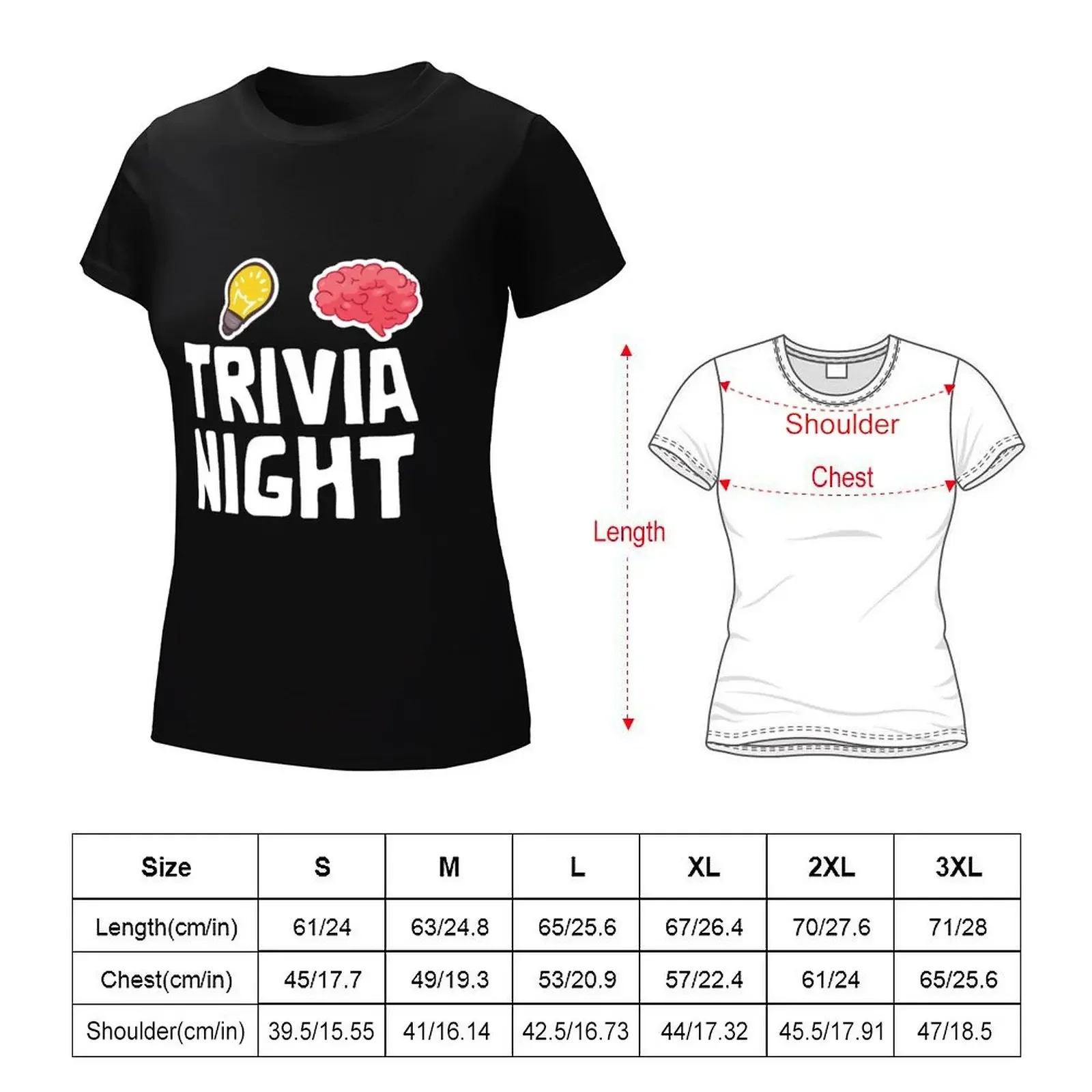 trivia night T-shirt tops graphics t-shirts for Women pack