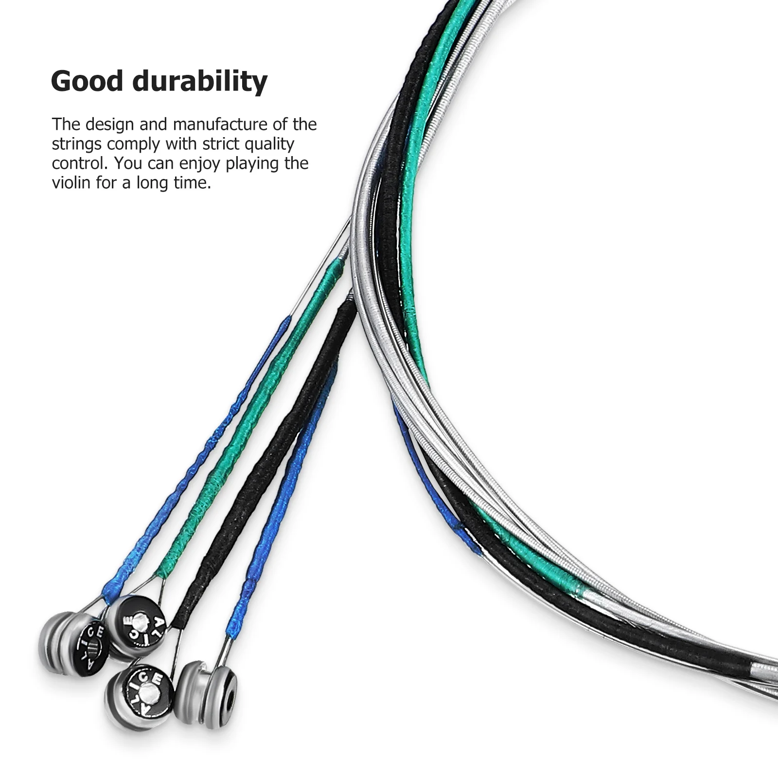 

Universal Violin Strings Set Classic Steel Strings Steel Cores with Nickel-Plated Ball Head for Violin Instruments