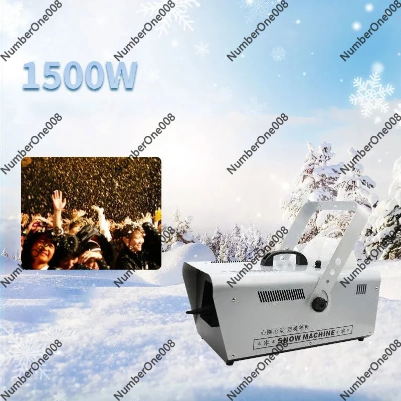 1500W Snow Machine with Shaking Head, Real Snow Effect Sprayer for Stage Wedding, Simulation Snowflake Maker for Large Event