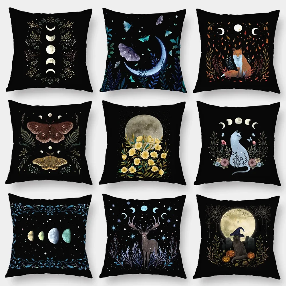 Magic Psychedelic Moon Print Sofa Cushion Cover Pillowcase Home Party Car Bedding