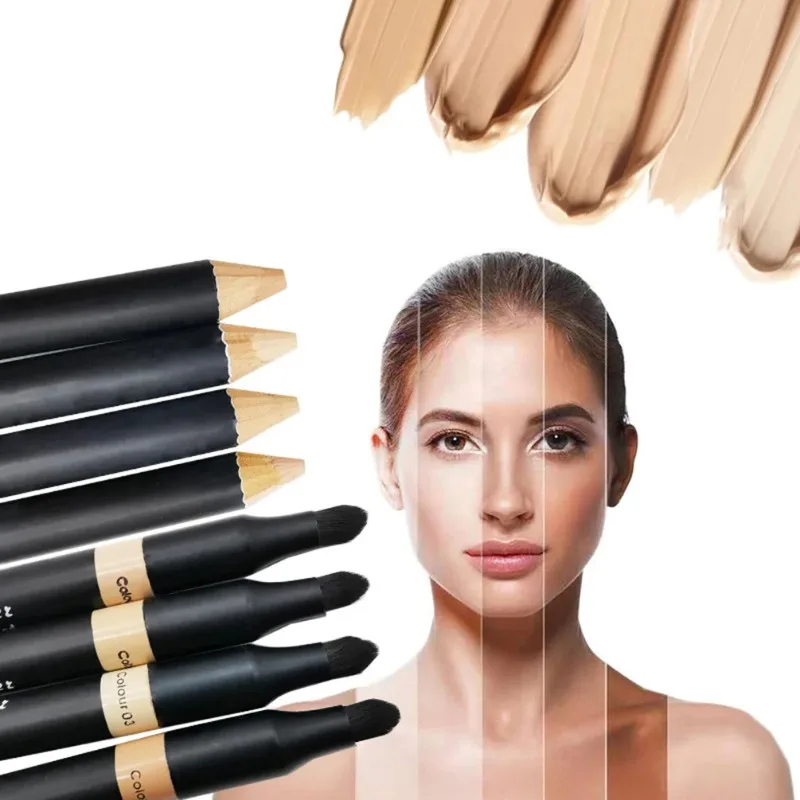 

Private Label 4colors Double-head Concealer Stick High Coverage Cover Acne Spots Dark Circles and Freckles Portable Makeup Bulk