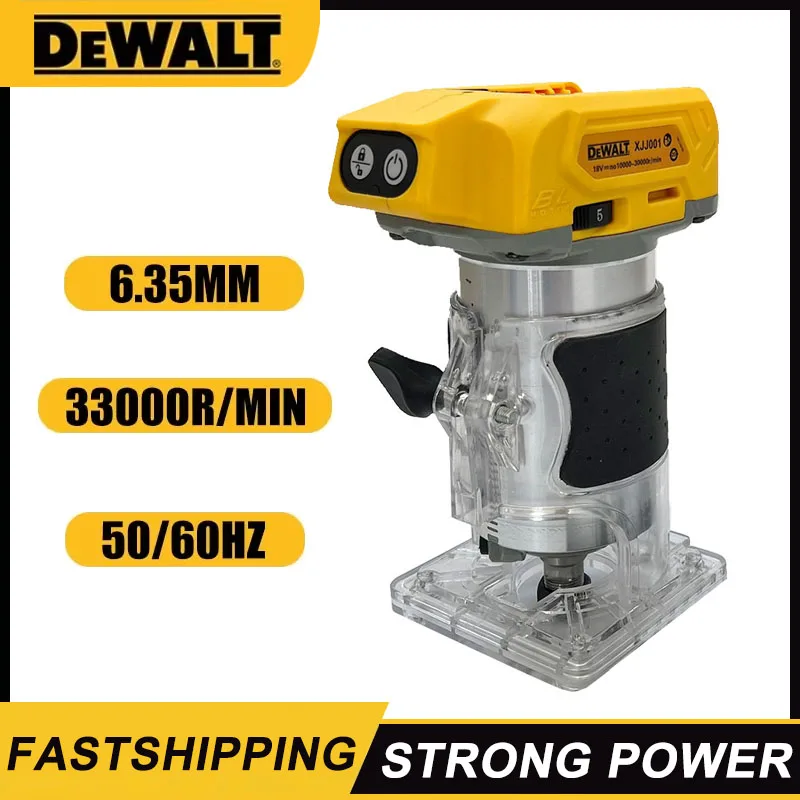 

Dewalt Brushless Electric Trimmer Woodworking Trimming Machine Wood Router Milling Engraving Slotting Machine Fit 18V Battery
