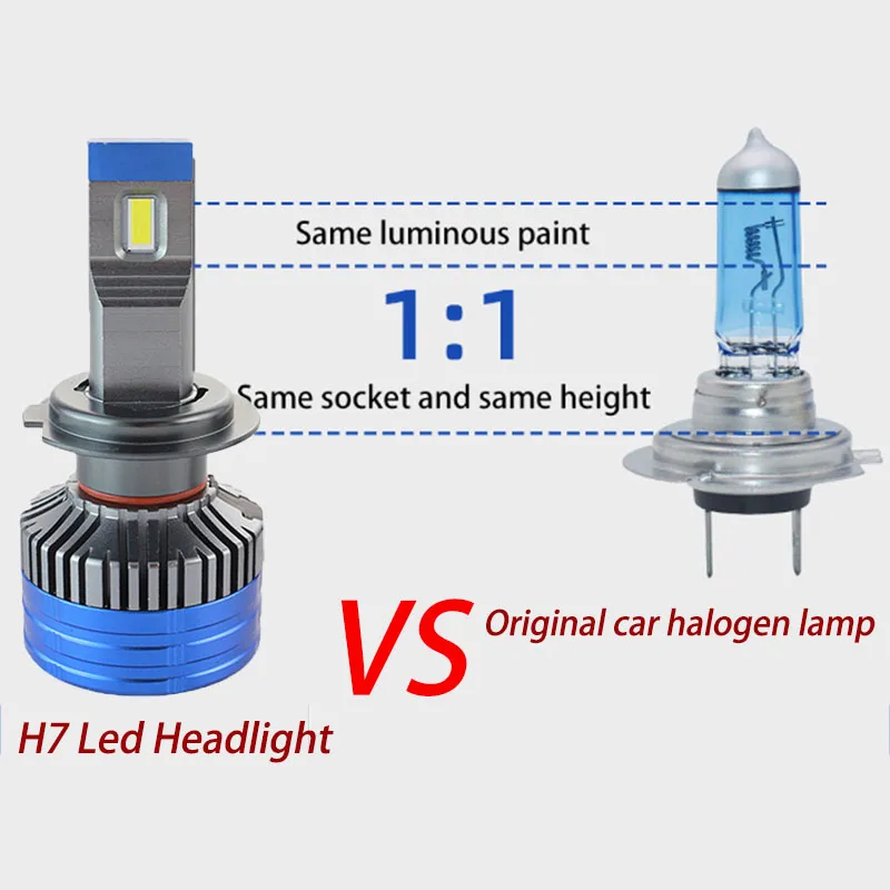 K11 H7 reflektor Led wysokiej mocy H13 H4 Hi-martwa wiązka części samochodowe akcesoria motocyklowe H11 reflektory Led Canbus CSP Chip żarówka