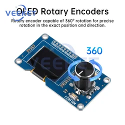 0.96/1.3-inch OLED Display EC11 Rotary Encoder Module IIC Interface for Arduino