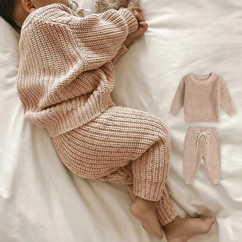 

Baby Clothes Spring and Autumn Boys and Girls Baby Sweaters Knitted Round Neck Baby Pullover Top