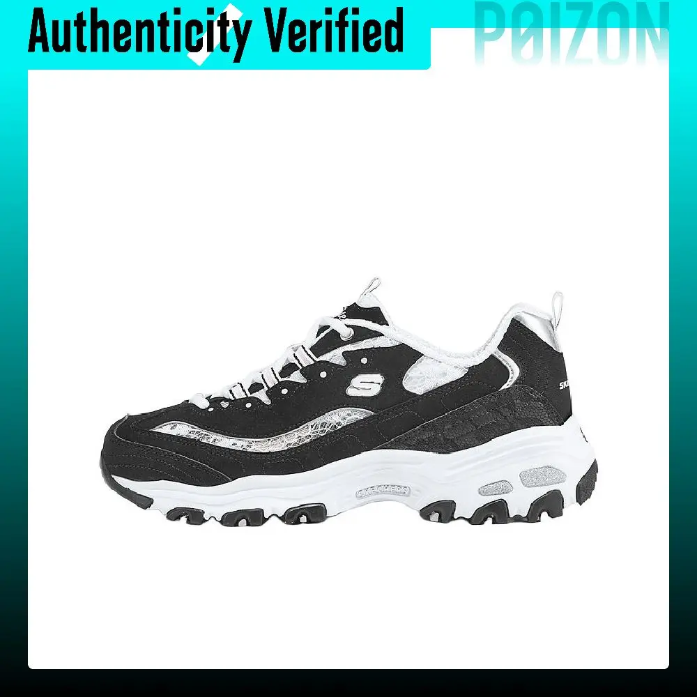 Skechers DLITES Textile, Synthetic Leather Low top Casual Shoes Women's Black 150535-BKW