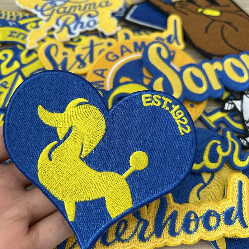 SGRho Series Iron on Sisterhood Poodle 1922 Sneakers Sigma Gamma Rho Sorority Embroidered Patch for Jacket