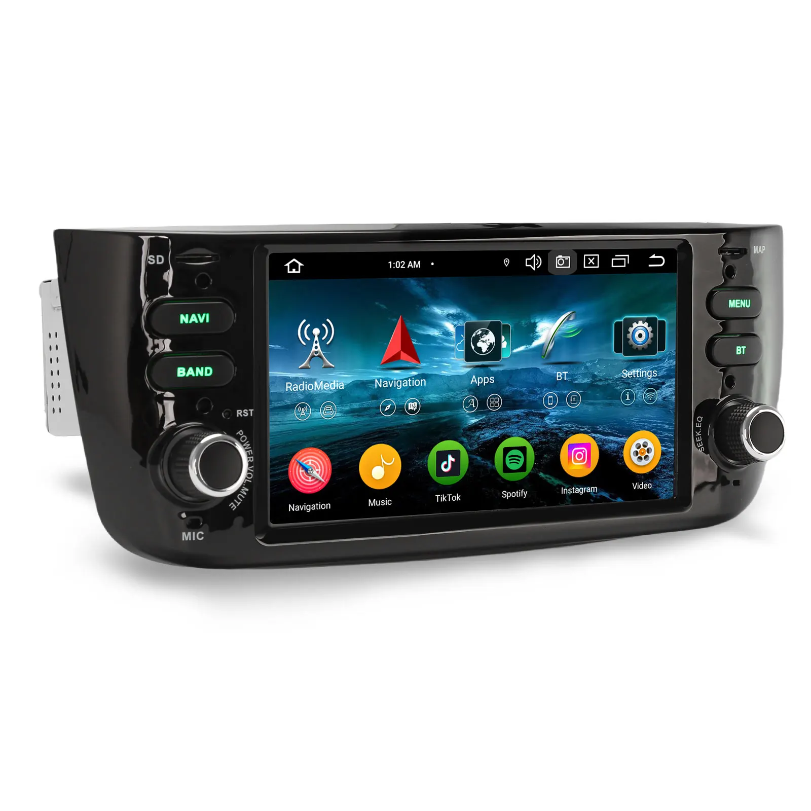 Erisin. Es6561P Android 16 Autoradio GPS-Navigation für Fiat Grande Punto Linea 2012-2016 Kabelloses Carplay Android Auto Radio TPMS DAB+ DSP BT5.1 IPS