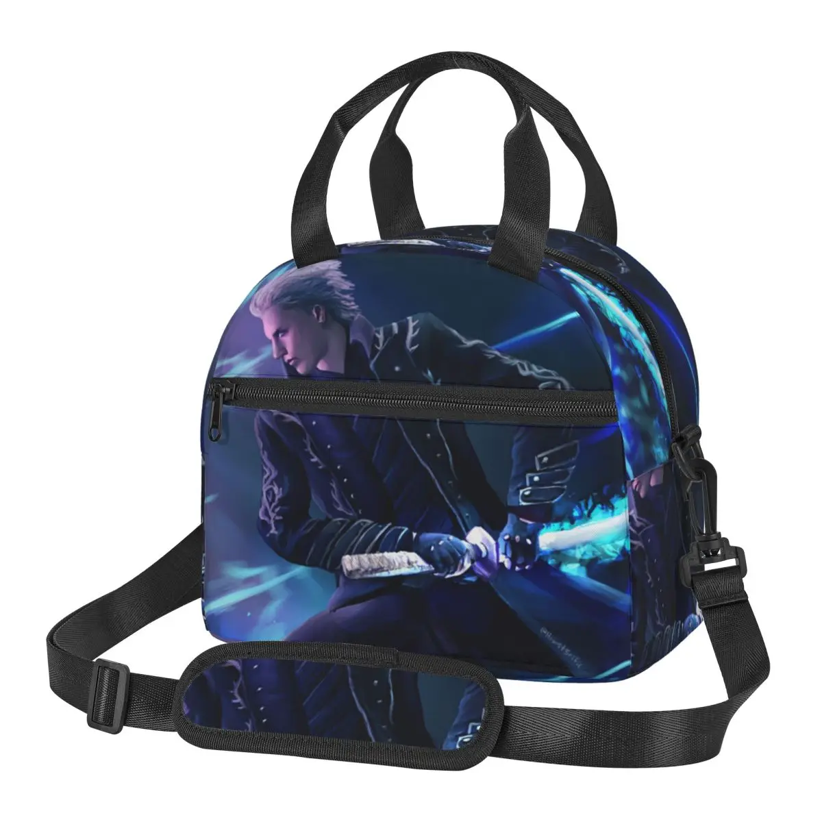 Vergil From The Devil May Cry Series Lunch Bags Bento Box Lunch Tote Resuable Picnic Bags Thermal Bag for Woman Student Office