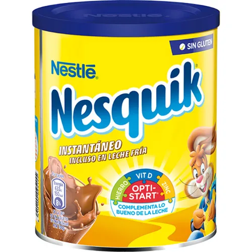 NESTLE NESQUIK Cacao instantáneo sin gluten bote 390 g- Pack 2 Unidades