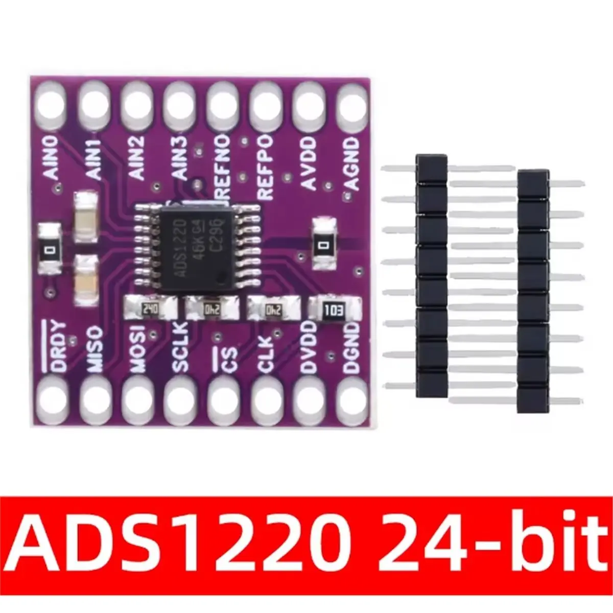update. ADS1220 ADS1120 ADC 24 Bit Converter Module I2C Low Power 24 Bit Analog-to-Digital Converter for Arduino 1pcs