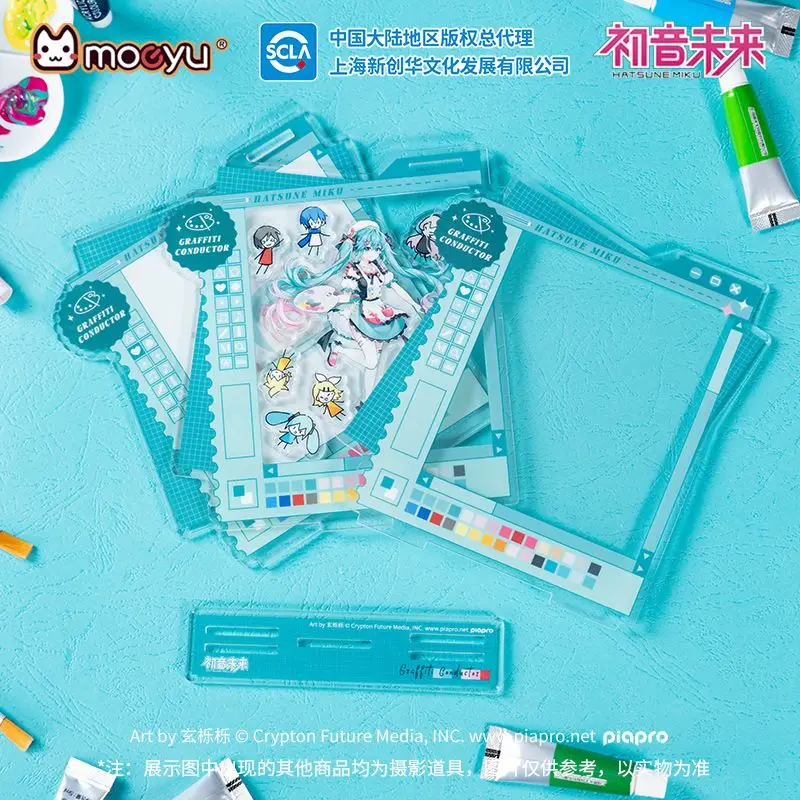 Hatsune Miku Graffiti Standing Plates Anime Cartoon Desktop Ornament Conductor Series Acrylic Rocking Music Birthday Gift