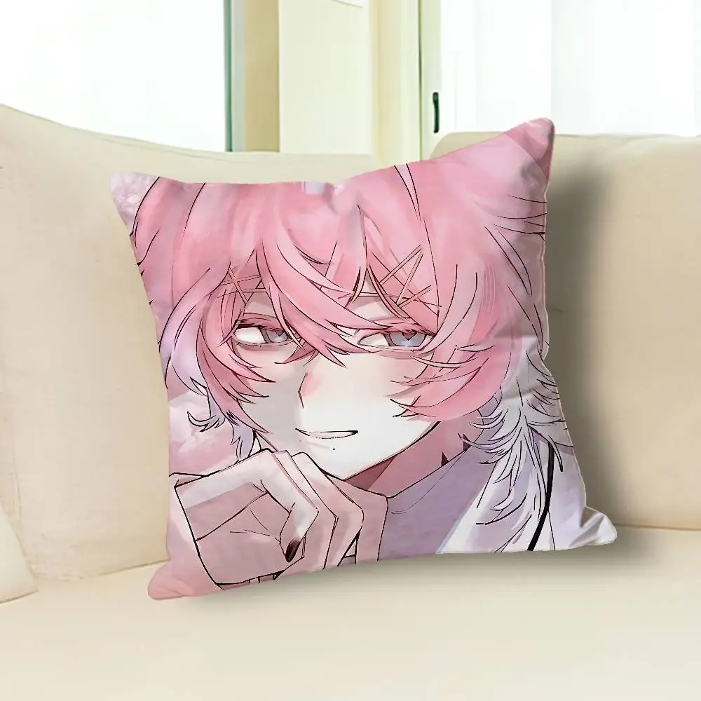 W-With You Ren 14 D-Days Polyester Printed Pillow Cover Square 30 40 45 50 60 65 cm Soft for Sofa Bed Car Home Decor