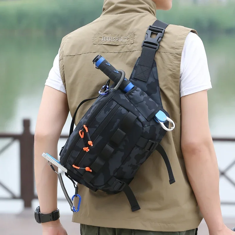 Lure Fishing Chest Waist Bag Tactical Outdoor Travel Sports Fishing Bags Hunting Camping Hiking Cycling Pack Molle Rig Pouch
