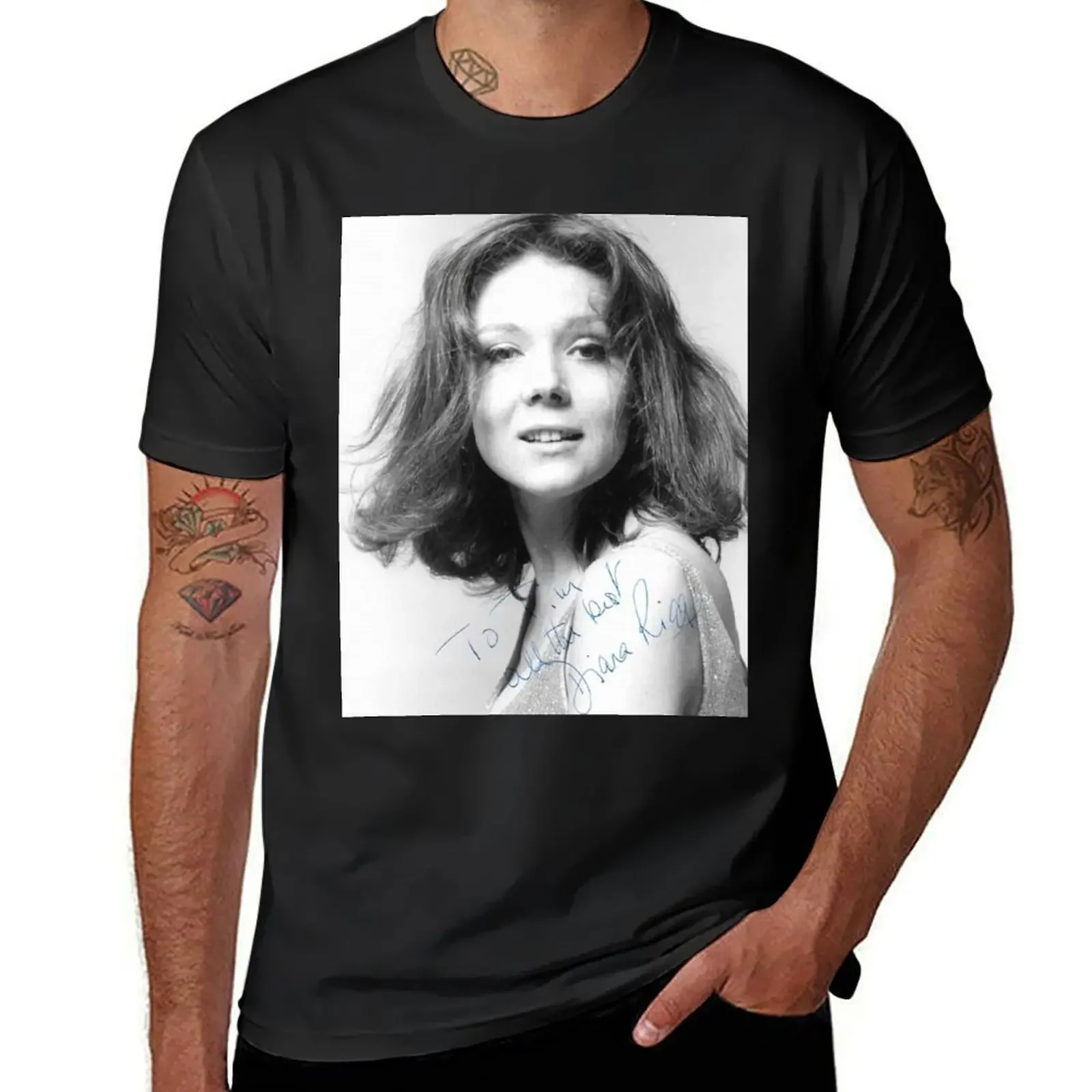 

Diana Rigg Signed T-Shirt graphic tee shirt anime figures graphic t shirts mens graphic t-shirts big and tall