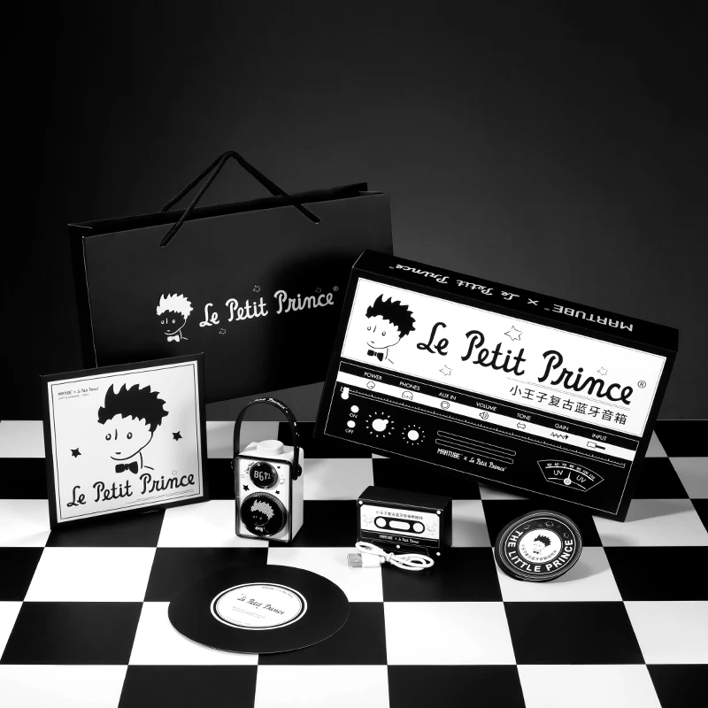 

New Little Prince Retro Audio Bluetooth Speaker Trend Toy Mini Desktop Ornaments Boy Birthday Gift