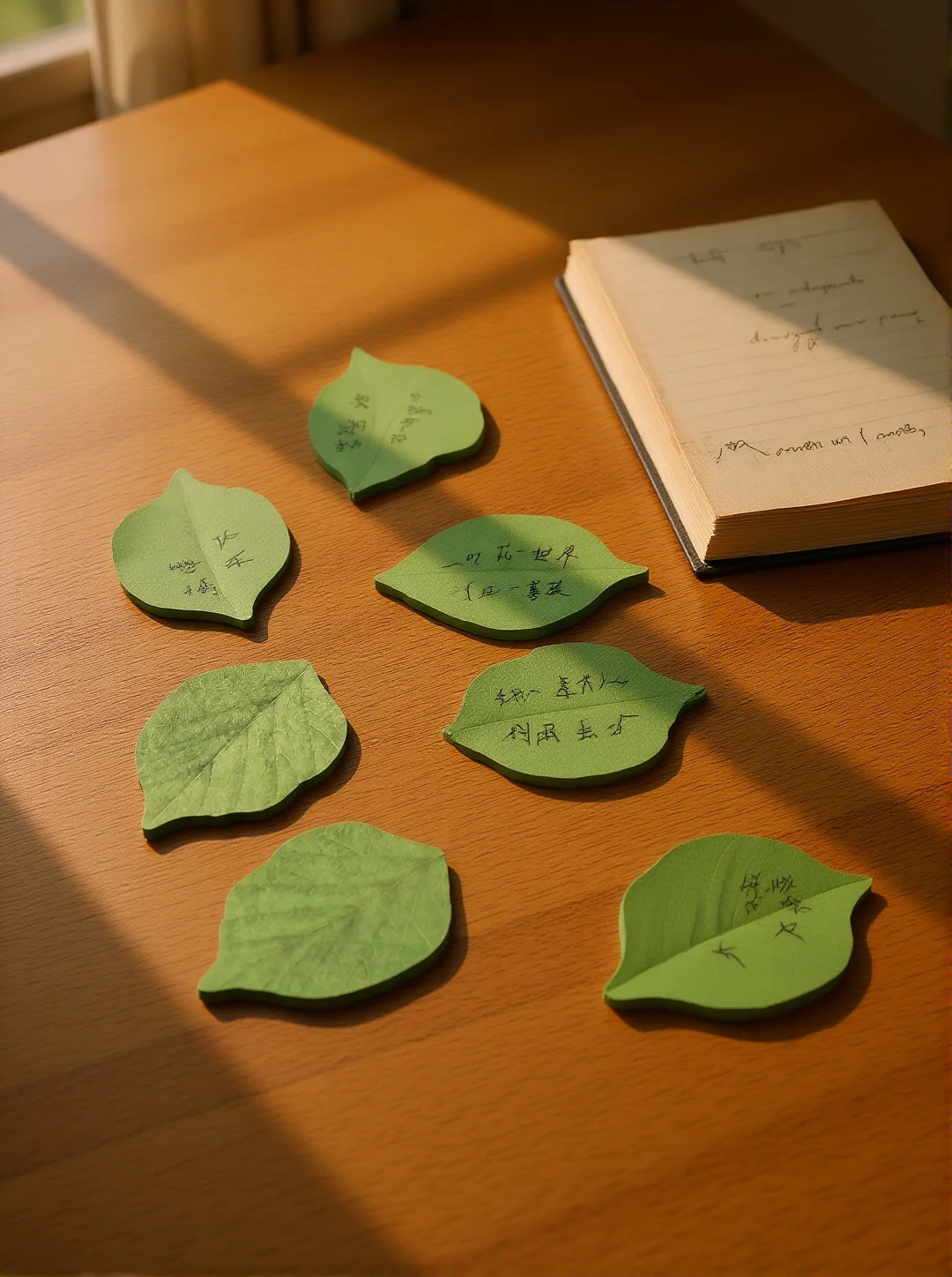 Leaf Shaped Memo Pad Compact Adhesive Sticky Notes Creative Leaf Note Pad Creative Green Leaf Sticky Note Pad For Home Journals