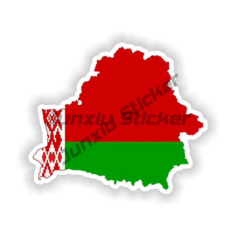 

Belarus Map Flag Silhouette Sticker Car Sticker Waterproof Auto Decors for Bumper Rear Window Laptop