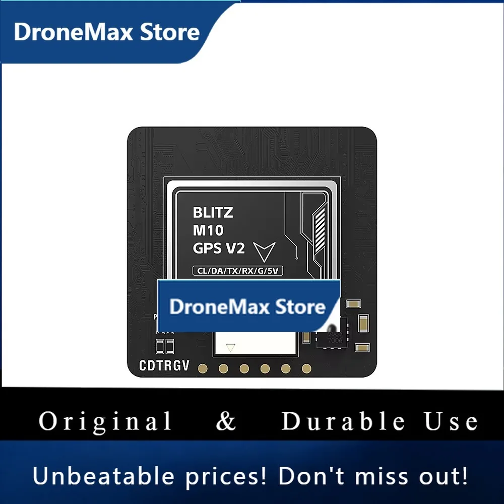 DroMaIFlight BLITZ M10 GPS V2 Compass Module QMC5883L Integrated 10 Hz Refresh Rate Built-in Flash 3.3-5.5V For FPV Long Range D