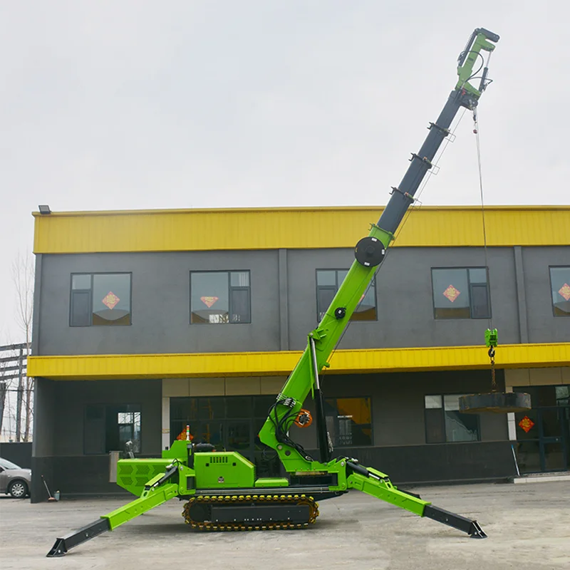 Electric Spider Rubber Crawler Spider Crane 3m 5m 10m Diesel Powered Capacity Telescopic Crawler Spider Cranes