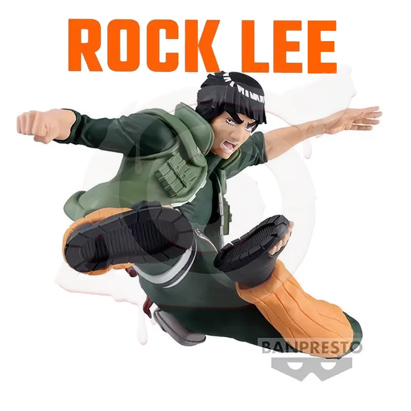 In Stock Bandai Original Naruto Might Guy Figures Anime Action Model Cartoon Dolls Desktop PVC Decor Ornaments Festival Gifts
