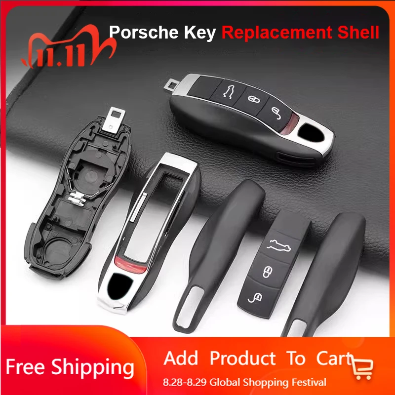 

Внутренние наклейки для Porsche Cayenne Macan Panamera 718 Boxster 911, чехол для ключей от автомобиля, модификация дистанционного управления, замена Sh