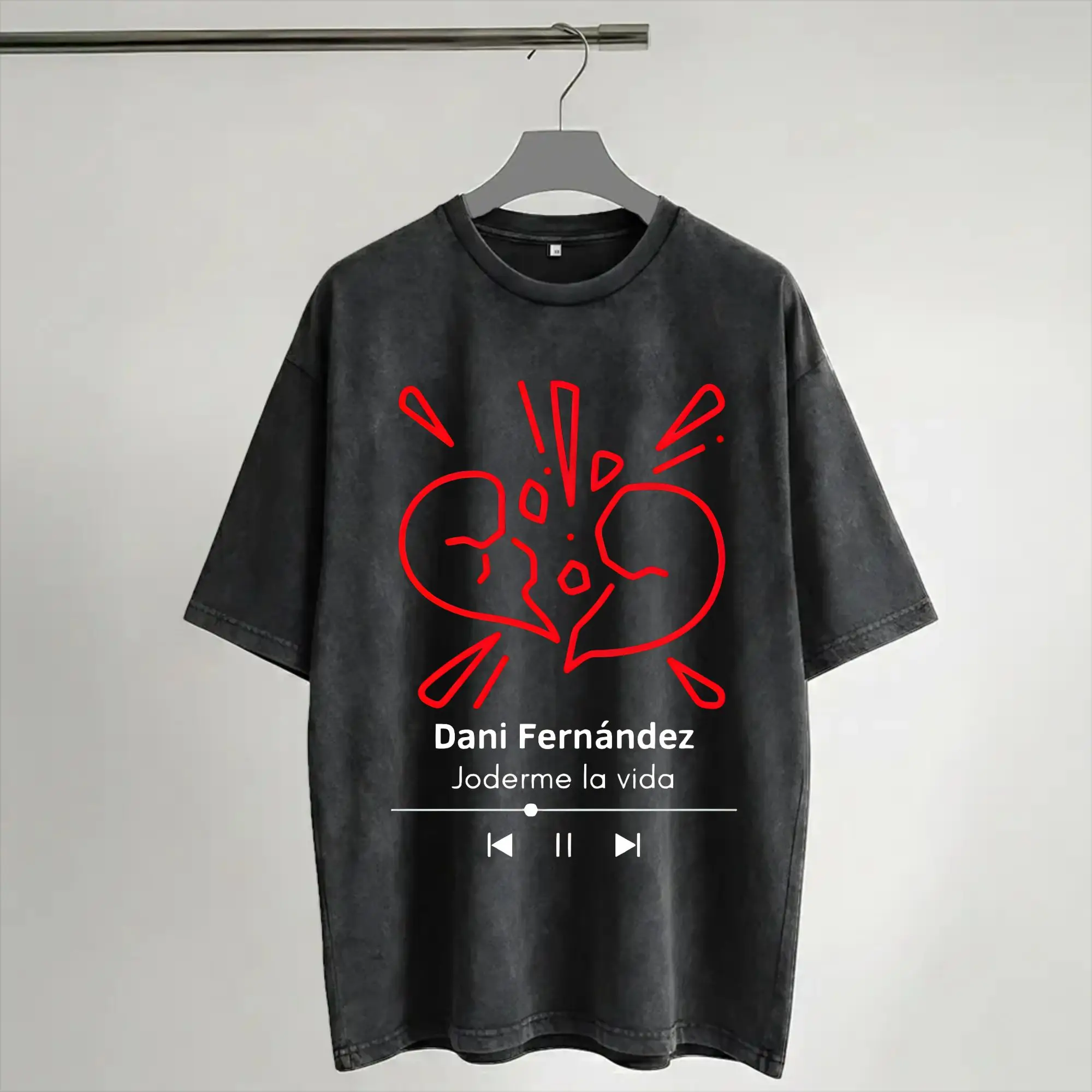 2026 Summer Dani Fernandez spanish  Washed Shirt Outfit Oversize T-Shirt  Men Women Tee Shirt