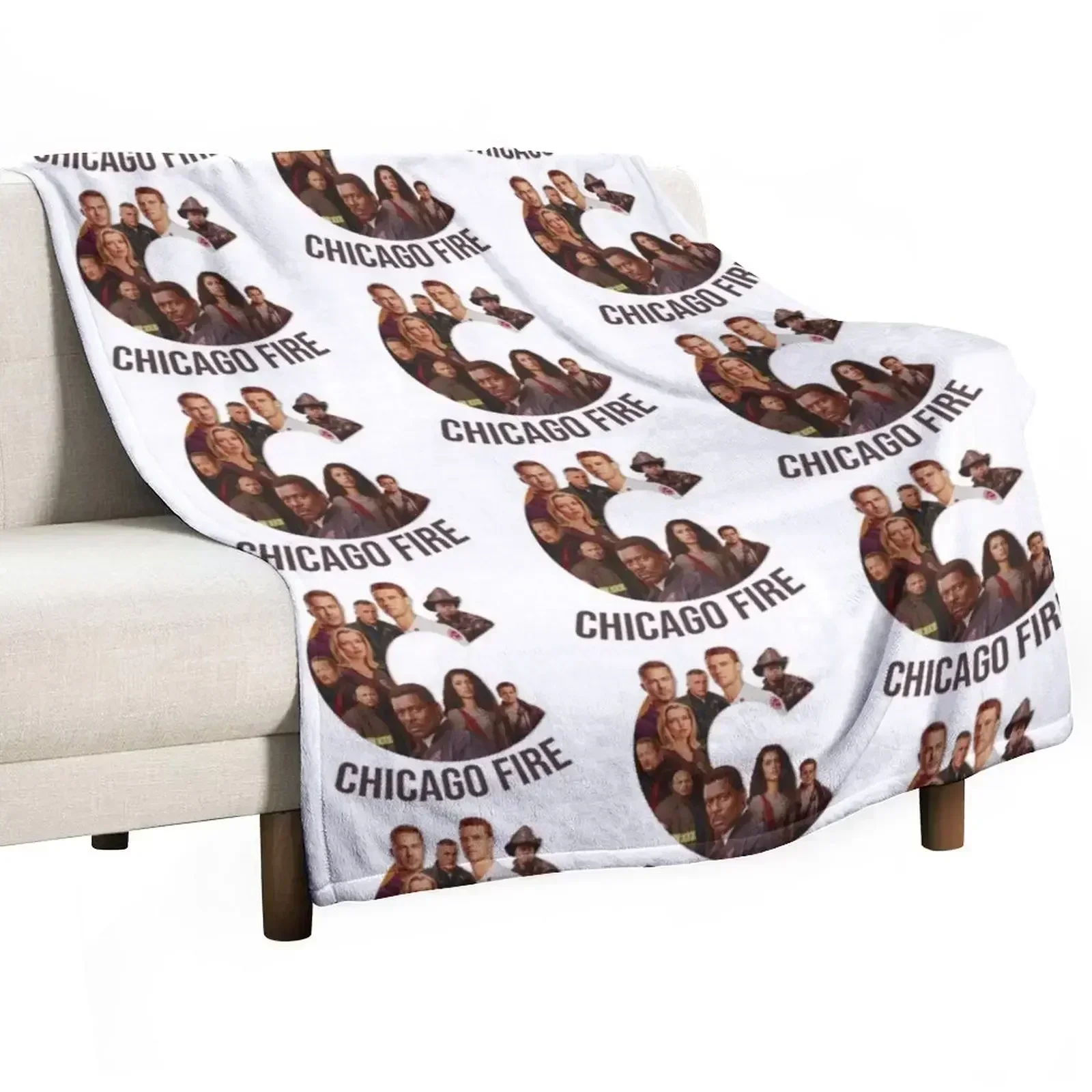 

Chicago fire characters cast poster logo Throw Blanket Hairys Thins sofa bed Blankets