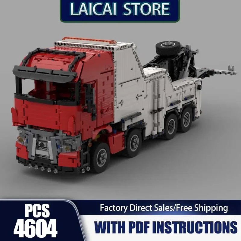 Urban Truck Model Moc Building Bricks Rc Towtruck 1:17 Model Technology Modular Blocks Gift Christmas Toys DIY Sets Assembly