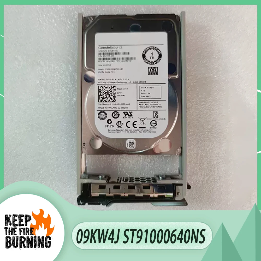 

For Dell 09KW4J 1T 2.5'' HDD SATA 7.2K Hard Disk ST91000640NS 9RZ168-636